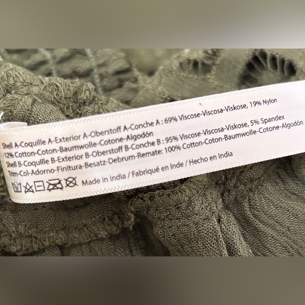 Free People Olive Green Lace Camisole size small - Picture 11 of 13